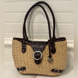 Brighton Debbie Woven Straw Handbag